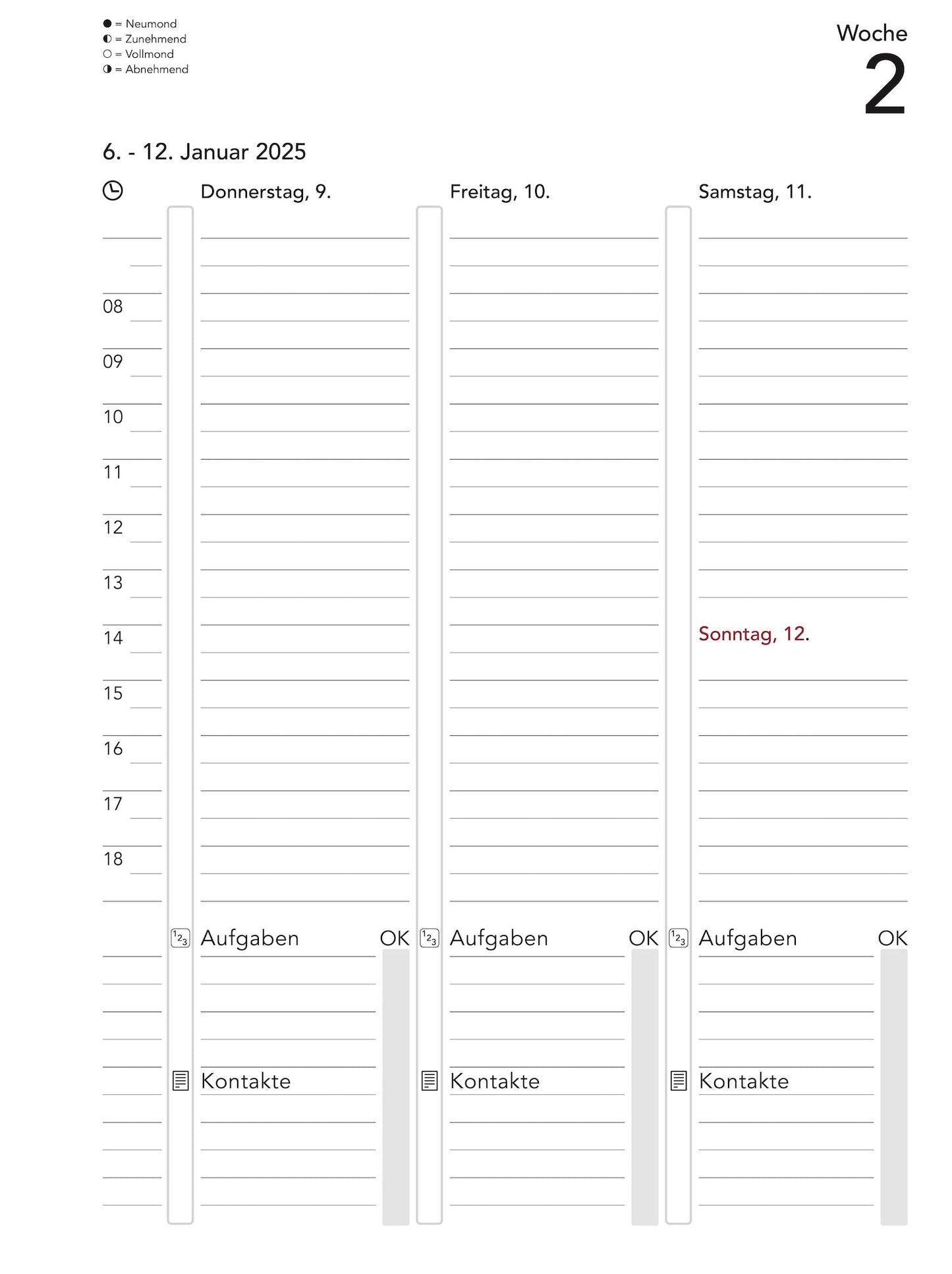Business A5 Jahresinhalt 2026 DE Woche