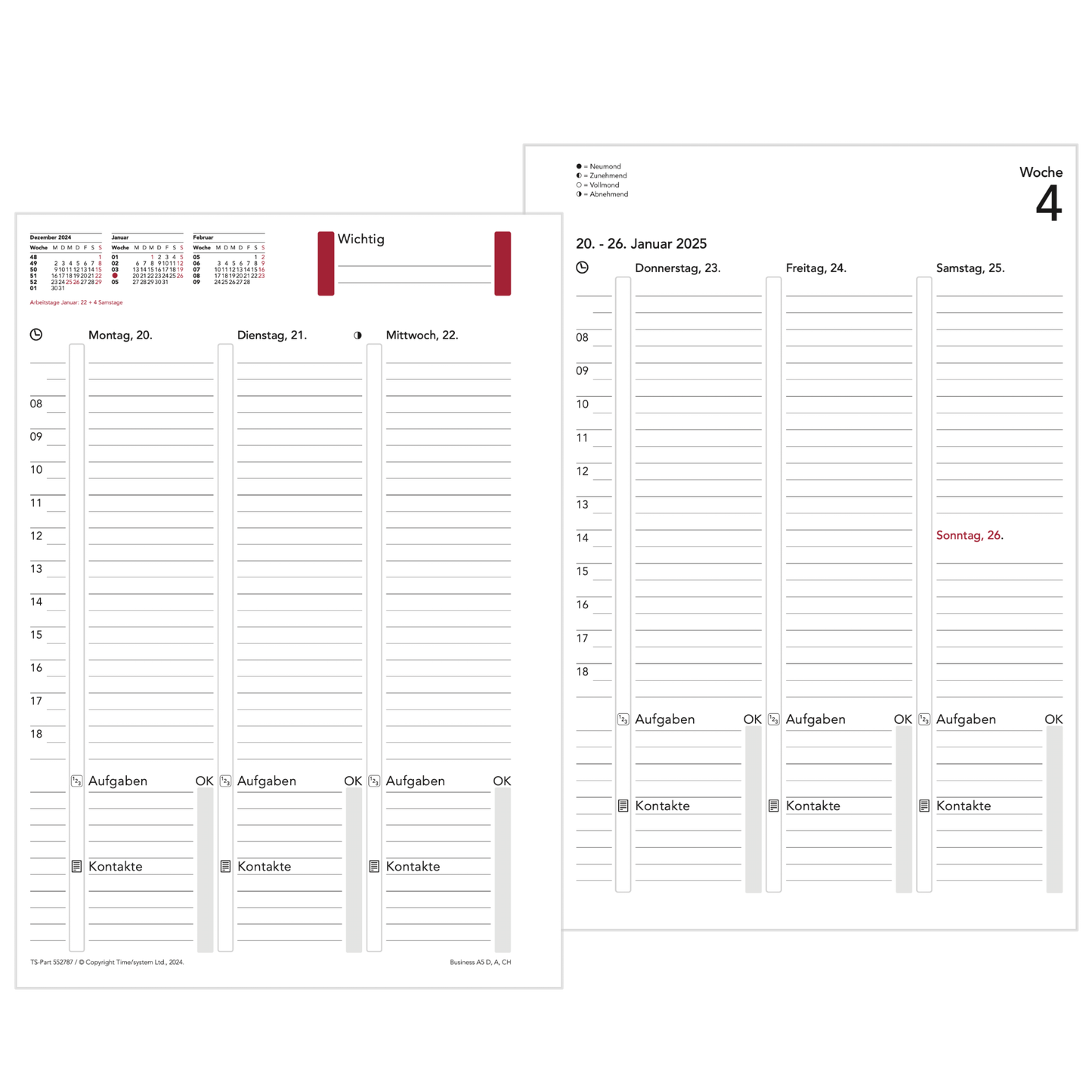 Business A5 Jahresinhalt 2026 DE Woche