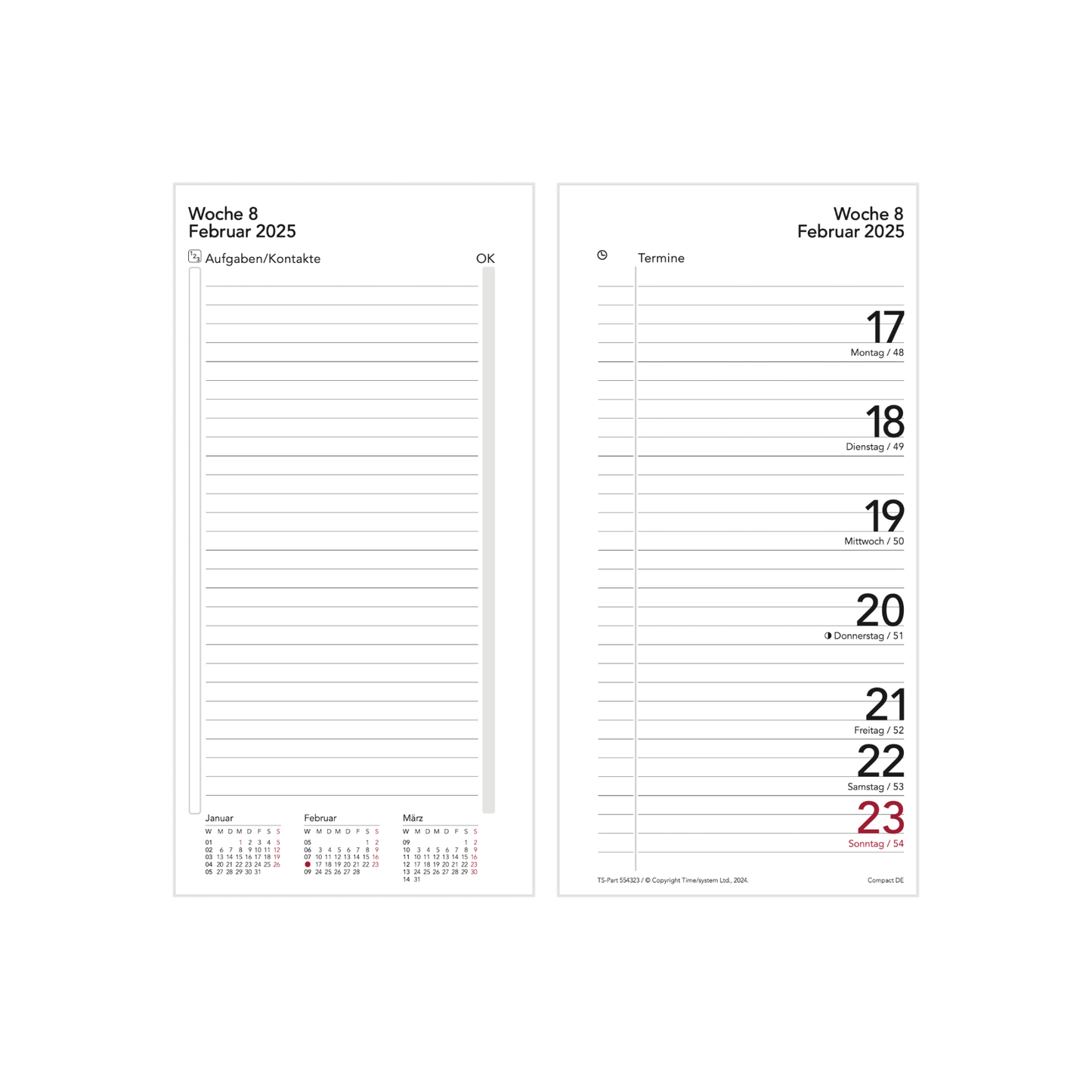 Compact Jahresinhalt 2026 Tag oder Woche DEUTSCH