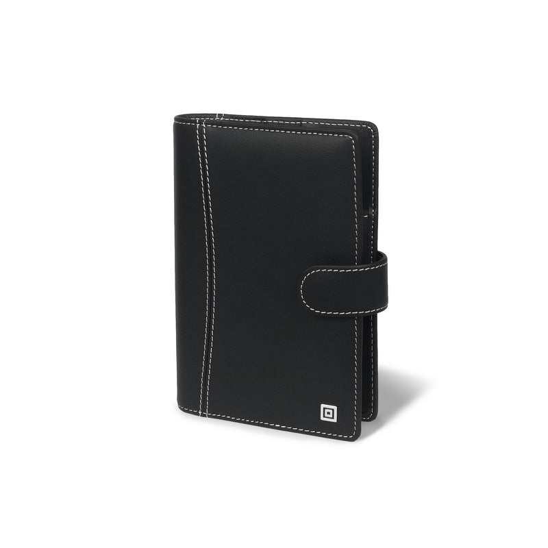 Compact Montana Schwarz Ringbuch mit Verschlusslasche