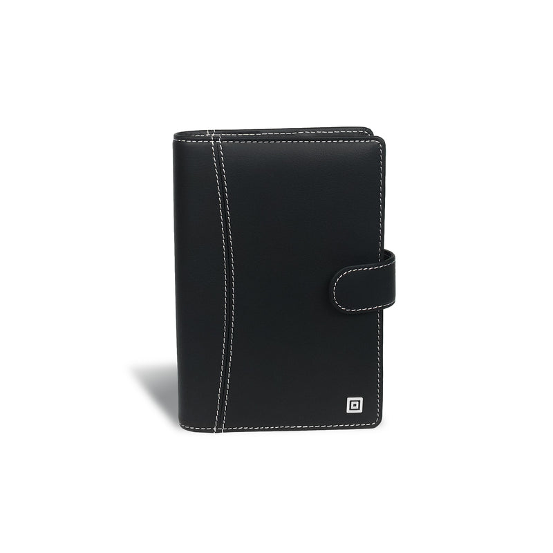 Compact Montana Schwarz Ringbuch mit Verschlusslasche