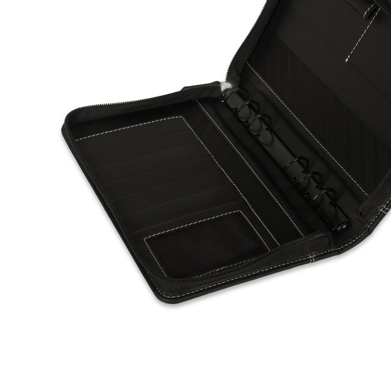 Compact Montana Schwarz Ringbuch mit Reißverschluss