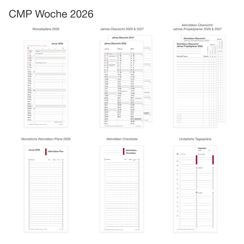 Compact Jahresinhalt 2026 Tag oder Woche DEUTSCH