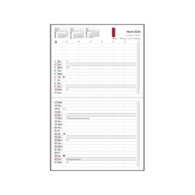 REM Taschenkalender zum Jahresinhalt 2026 EN-UK