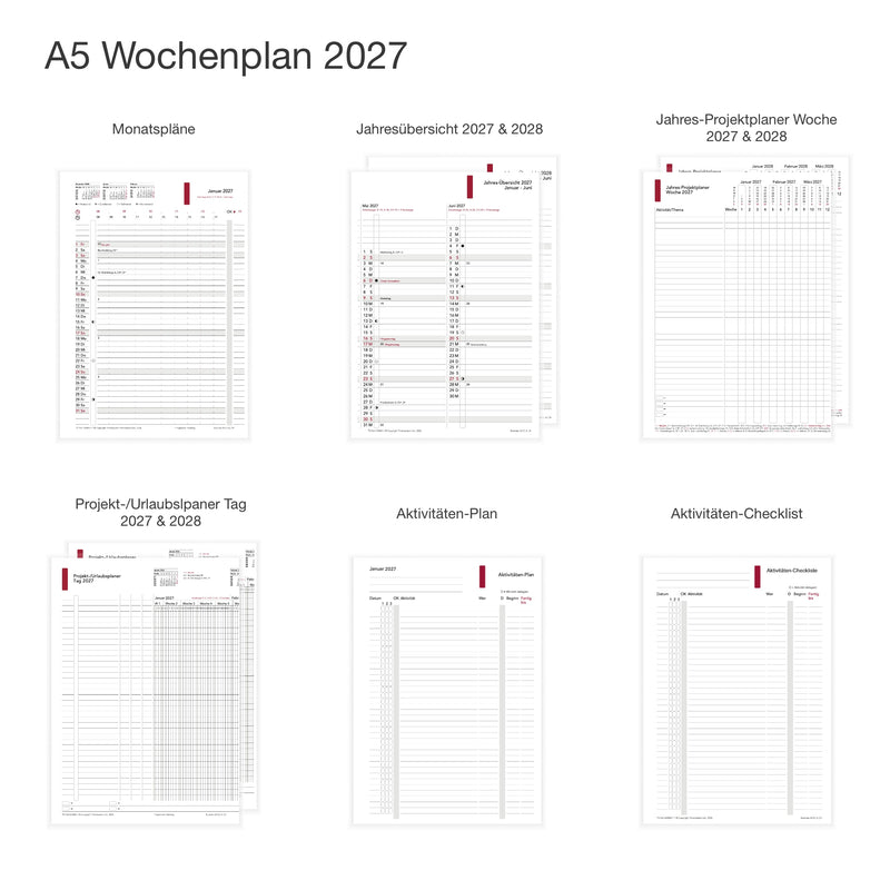 Business A5 Jahresinhalt 2027 DE Woche
